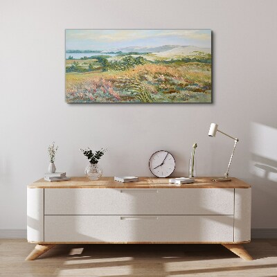 Wandbild Sommerliche Feldlandschaft
