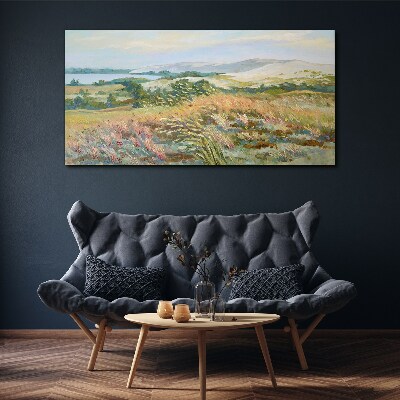 Wandbild Sommerliche Feldlandschaft