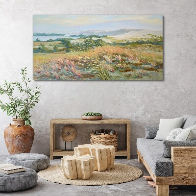 Wandbild Sommerliche Feldlandschaft