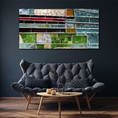 Foto auf leinwand Abstrakte Landschaft in Glas