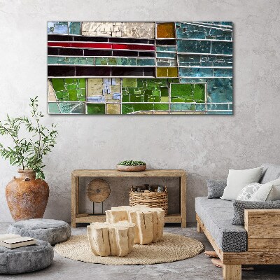 Foto auf leinwand Abstrakte Landschaft in Glas