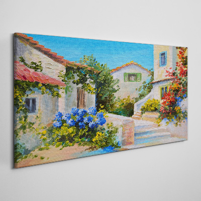 Foto auf leinwand Eine charmante Frühlingsstadt