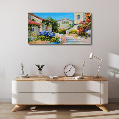 Foto auf leinwand Eine charmante Frühlingsstadt