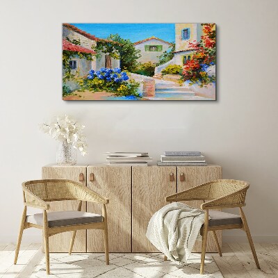 Foto auf leinwand Eine charmante Frühlingsstadt