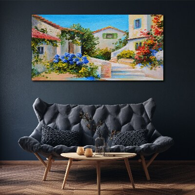 Foto auf leinwand Eine charmante Frühlingsstadt