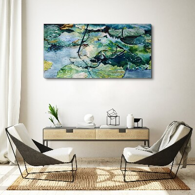 Foto auf leinwand Blumen mit Regentropfen gießen