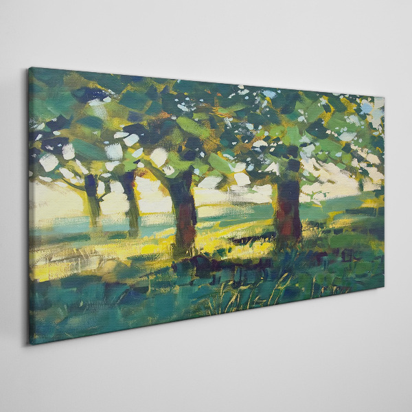 Wandbild Sommerbäume im Sonnenlicht