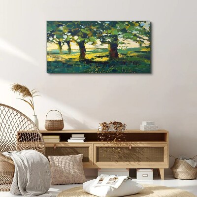 Wandbild Sommerbäume im Sonnenlicht