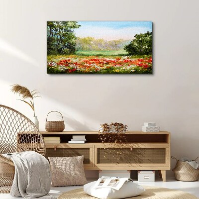 Wandbild Blumen Bäume Natur