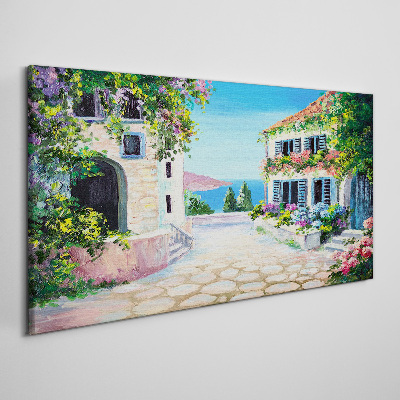 Foto auf leinwand Eine charmante Küstenstadt