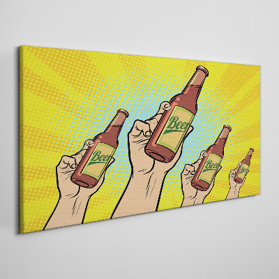 Foto auf leinwand Fröhliches Anstoßen mit Bier