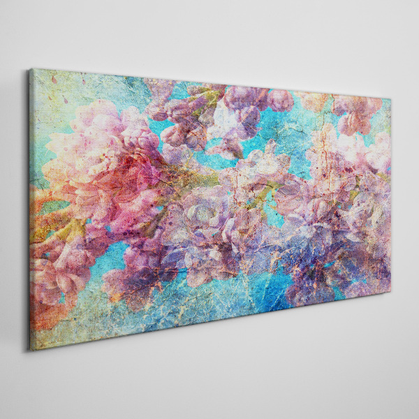 Foto auf leinwand Blumenlandschaft in Pastelltönen