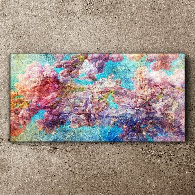 Foto auf leinwand Blumenlandschaft in Pastelltönen