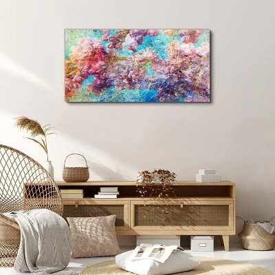 Foto auf leinwand Blumenlandschaft in Pastelltönen