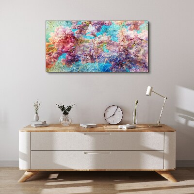 Foto auf leinwand Blumenlandschaft in Pastelltönen