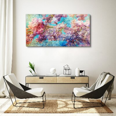 Foto auf leinwand Blumenlandschaft in Pastelltönen