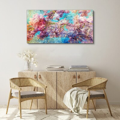 Foto auf leinwand Blumenlandschaft in Pastelltönen