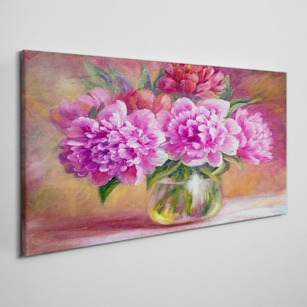 Leinwandbild Frühlingsblumen in einer Vase