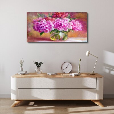 Leinwandbild Frühlingsblumen in einer Vase
