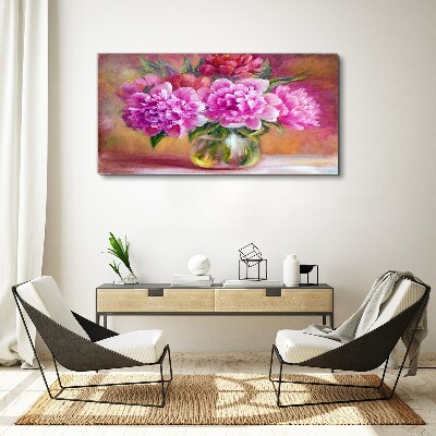 Leinwandbild Frühlingsblumen in einer Vase