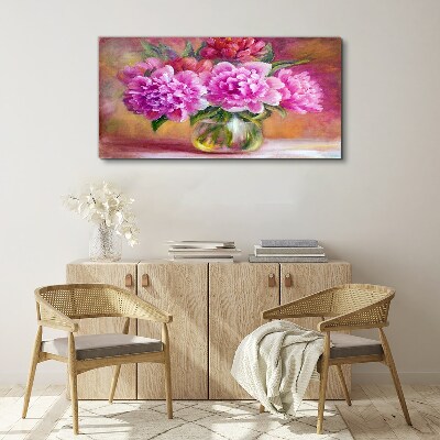 Leinwandbild Frühlingsblumen in einer Vase