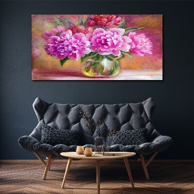 Leinwandbild Frühlingsblumen in einer Vase