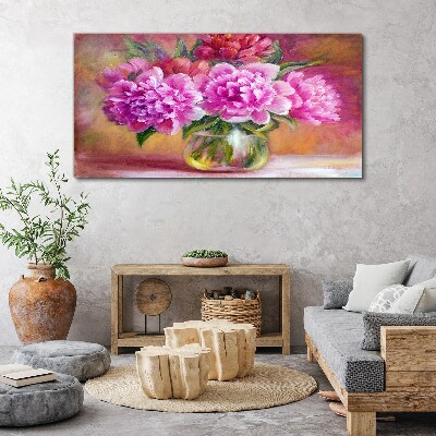 Leinwandbild Frühlingsblumen in einer Vase