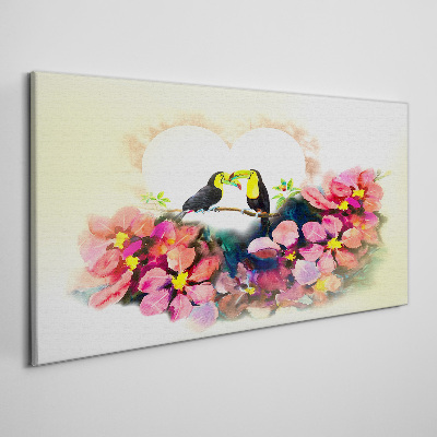 Leinwandbild Liebe unter den Blumen