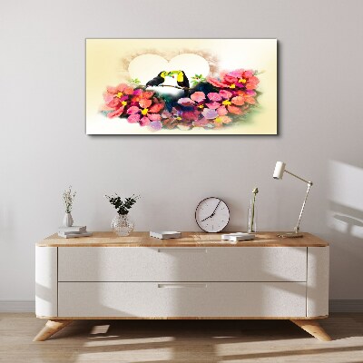 Leinwandbild Liebe unter den Blumen