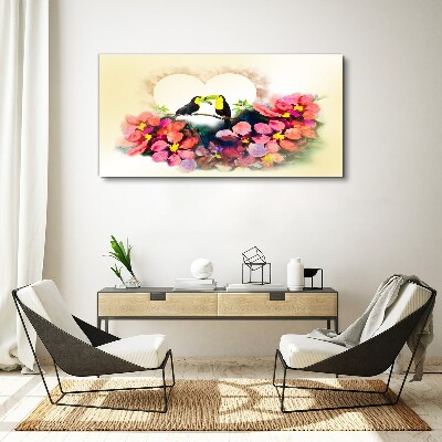 Leinwandbild Liebe unter den Blumen