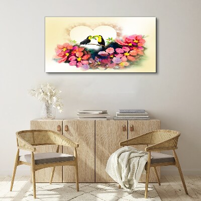 Leinwandbild Liebe unter den Blumen