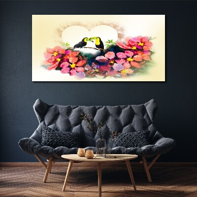 Leinwandbild Liebe unter den Blumen