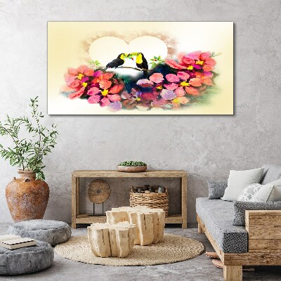 Leinwandbild Liebe unter den Blumen