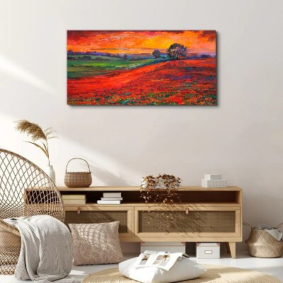 Bild auf leinwand Blumen Baum Himmel