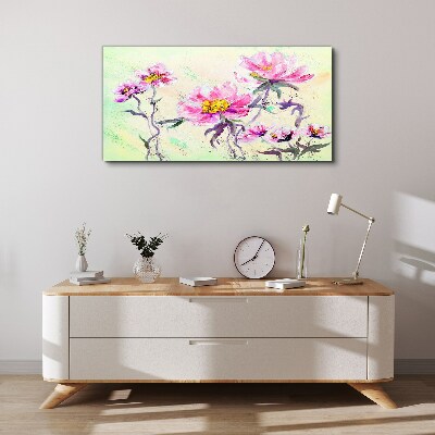 Foto auf leinwand Blumenträume in zarten Farbtönen