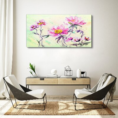 Foto auf leinwand Blumenträume in zarten Farbtönen