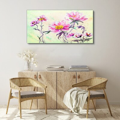 Foto auf leinwand Blumenträume in zarten Farbtönen