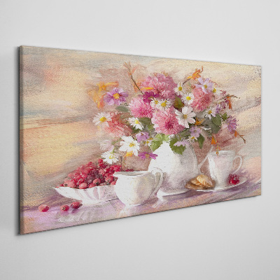Foto leinwand Blumenarrangement auf dem Tisch