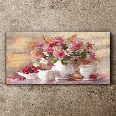 Foto leinwand Blumenarrangement auf dem Tisch