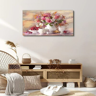 Foto leinwand Blumenarrangement auf dem Tisch