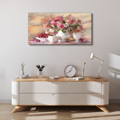 Foto leinwand Blumenarrangement auf dem Tisch