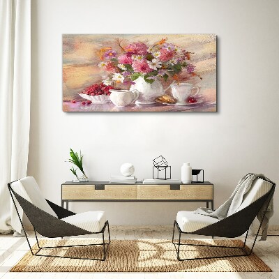 Foto leinwand Blumenarrangement auf dem Tisch