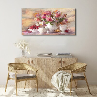 Foto leinwand Blumenarrangement auf dem Tisch