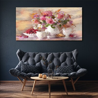 Foto leinwand Blumenarrangement auf dem Tisch