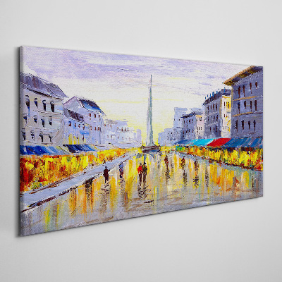 Foto auf leinwand Golden Avenue im Abendlicht