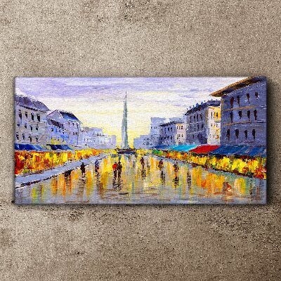 Foto auf leinwand Golden Avenue im Abendlicht