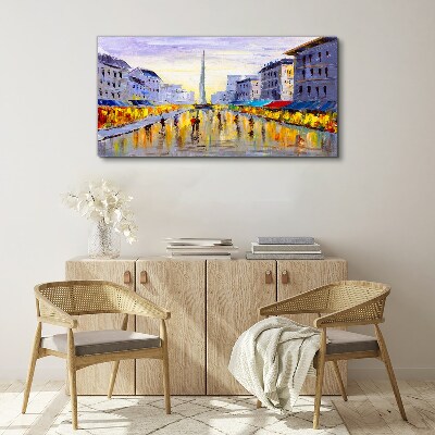 Foto auf leinwand Golden Avenue im Abendlicht