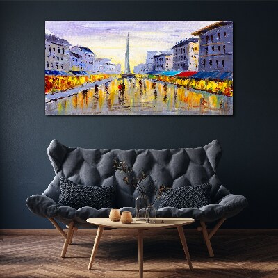 Foto auf leinwand Golden Avenue im Abendlicht