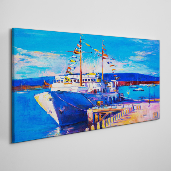 Foto leinwand Marina an einem sonnigen Tag