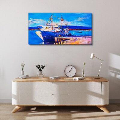 Foto leinwand Marina an einem sonnigen Tag